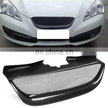 Carbon Fiber Front Mesh Grille Grill 2009-2011 for Hyundai Genesis Coupe