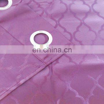 Purple grommet/top ring sitting room bed room curtains jacquard design