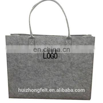 Custom Logo Large Printed Felt Blank Tote Shopping Bag