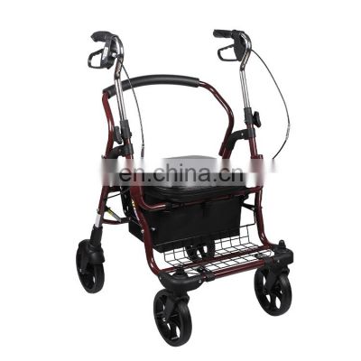 adult bariatric luxury forearm light weight seated walker gutter rollator 12