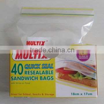 Bag in box LDPE Plastic Zip Lock Bags with Heat Seal