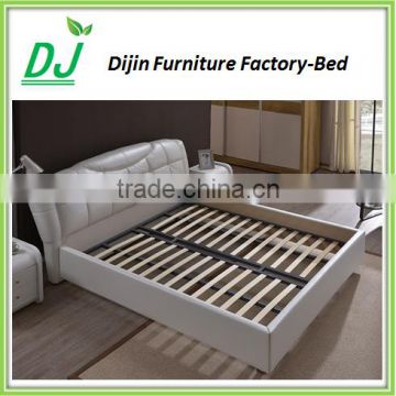 Factory Supply leather double bed designs