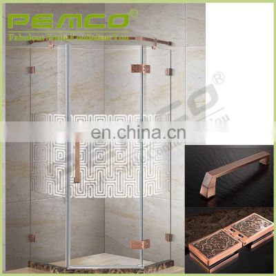 Modern Bathroom free standing tempered glass diamond delicacy shower enclosure