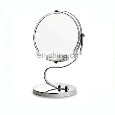 Cosmetic Mirror Home Free Standing Chrome Plating Mirror Home Decor Table Makeup Mirror