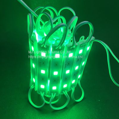 Competitive SMD 5054 3LED modules green color Waterproof Advertising Lamp DC 12V LED Illuminated signs