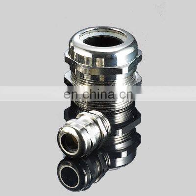 M Type M12 to M63 Reinforced Metal Nickel plated Brass Cable Gland connectors ip68