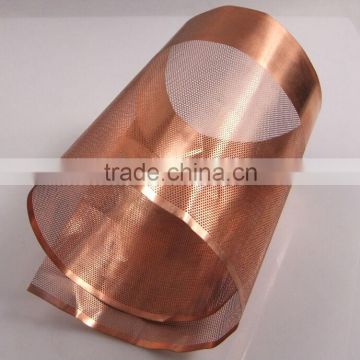 Copper negative electrode foil for battery
