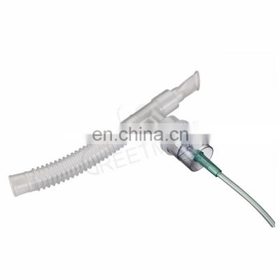 Medical disposable pvc nebulizer kit with mouthpiece and corrugated pipe