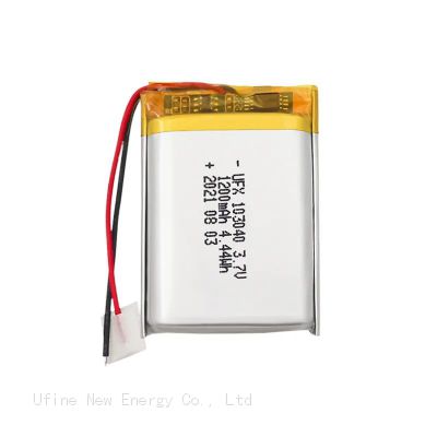 Rechargeable Battery UFX 103040 3.7V 1200mAh For Blackhead Removers From Professional China Battery Manufacturer