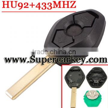Best Quality 3 Button Remote Key HU92 blade with EWS 433MHZ for BW