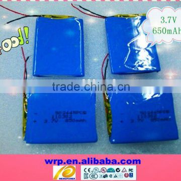 3.7V650mAh digital battery for camera, projector, interphone, electric gift products etc.