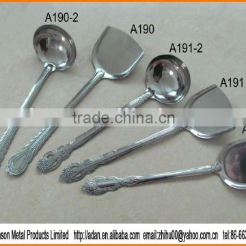 Indonesia and Middle East Kitchen Utensils -- Ladle and Turner -- 1.2mm Thick -- Bright Surface