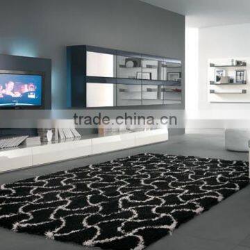 Wall Unit Modern Design Black & Glass