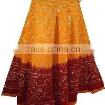 Womens Gypsy Cotton Long Skirt Dress Indian,100% cotton tie dye skirts(bandhej)