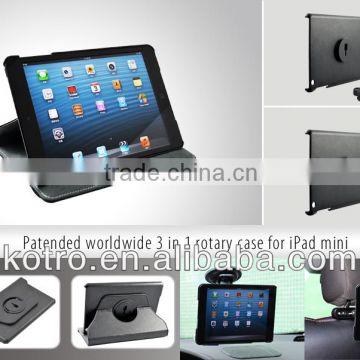 360 degree rotating leather case for Pad mini Factory price