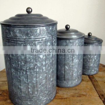 Kitchen Container, Galvanized Iron Container, Decorative Iron Container