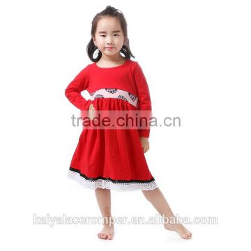 Wholesale baby girls dress photo modern girls dresses girls red frocks design long sleeve kids christmas dress