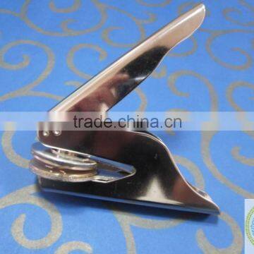 Custom metal handle grips office embosser for certificate