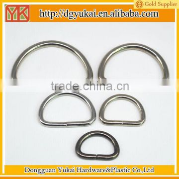 Yukai Metal D Ring Hooks 25mm D Shaped Bag Buckle Hooks in high quality