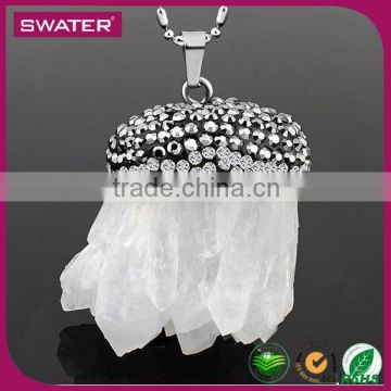 China Jewelry Wholesale Crystal White Natural Stone Necklace