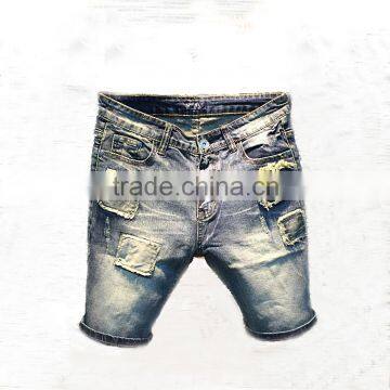 high quality mens new model distressed ripped straight cool boy jeans shorts pants OEM service supply type