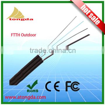 OTDR FTTH Flat cable 1 core ftth Drop Cable G657A Black LSZH 2.0x 5.0mm