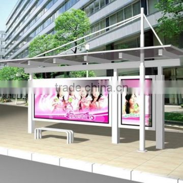 Good Design Bus Stop Shelter in High Quality with Waiting Chair for Public Equipment