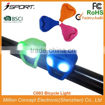 2014 Tool Free Waterproof Mini Silicone LED Light for Bicycle