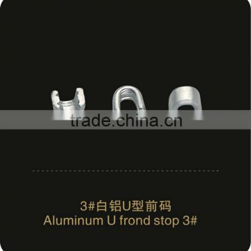 Aluminum U Front Stop No. zipper garment accessories nylon zipper