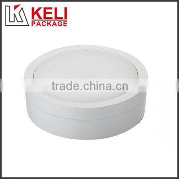 Luxury White Color Round Shaped MDF wooden Jewelry box