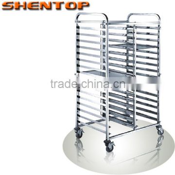 ShenTop STPS-26A Stainless Steel Food Tray Trolley /Food Pan Trolley/GN pan cart