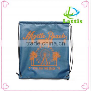 Custom polyester Drawstring bag/cheap Printed drawstring backpack