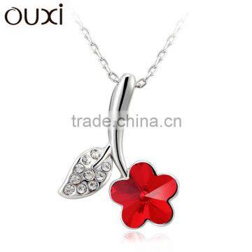 OUXI fashionable beautiful girl necklace made with crystal 10706