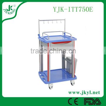 YJK-ITT750E 2016 high quality medical instrument trolley with drawers for first air