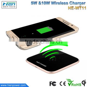 Shenzhen Manufature Qi Fast Wireless Charger for Samsung s7 edge for wholesaler