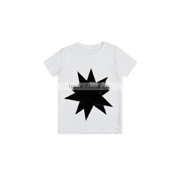 custom logo imprinted white star kids t-Shirt boys33