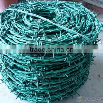 green pvc coat barbed wire