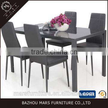 Modern room furniture cheap tempered glass dining table