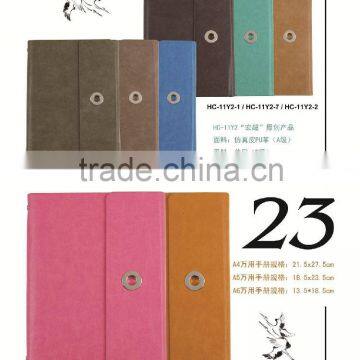 Customizie PU leather business notebook with magnet