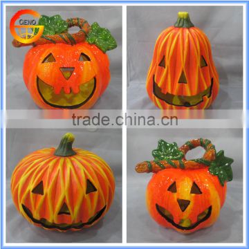 New designs of halloween decorative ceramic artificial pumpkin