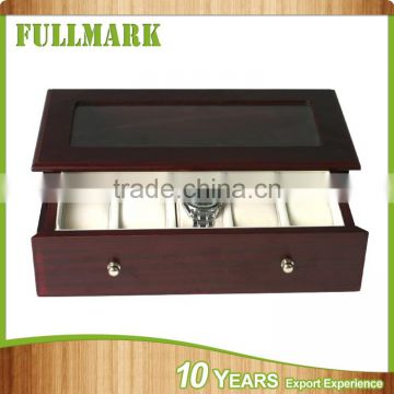 Stock high gloss lacquer finish wooden watch box
