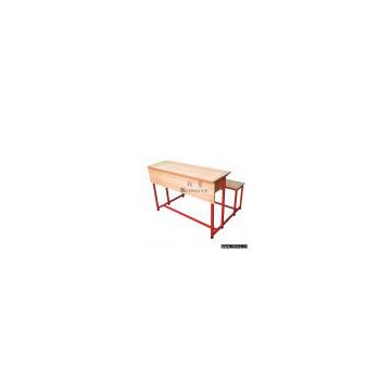 Detachable Double Student Desk & Chair,School Furniture