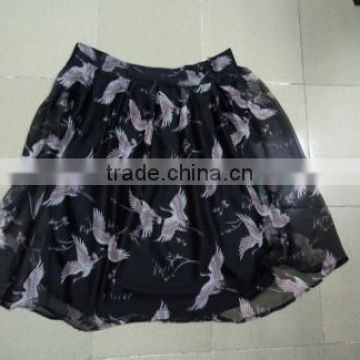 Women Kai Chiffon Elastic Waistband Midi Skirt Ladies Plus Size Skirts