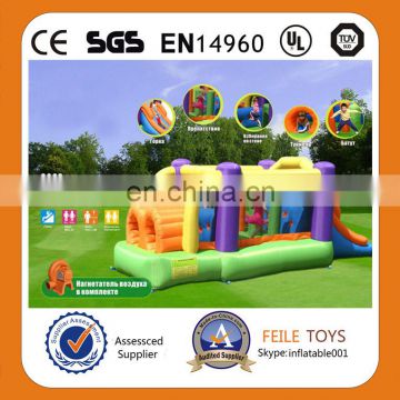 Mini!2014 Hot selling colorful inflatable interactive/inflatable bouncer combo/inflatable slide combo