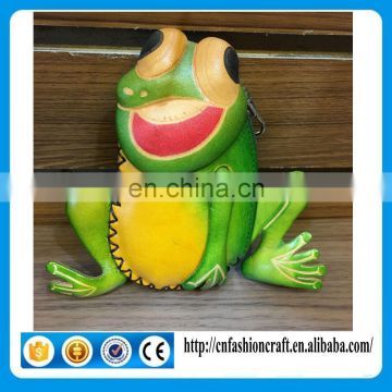 Frog handmade leather coin purse customized leather coin purse