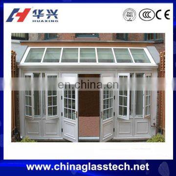 aluminum-wood two-double sliding door iron grill design