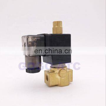 GOGO Normally open Brass Small Gas Solenoid Electric 3 ways valve 1/4" BSP 110V AC 1.5mm/2.5mm/3mm NBR Seals Direct valve