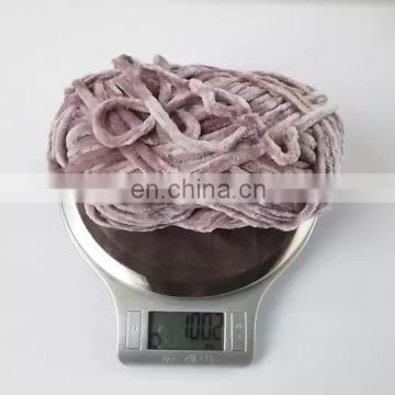 Hot sale soft polyester 0.8NM filament chunky chenille knitting yarn for cloth and scarf
