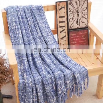 Wholesale High Quality Soft Pink Throw Blanket With Tassels For Home