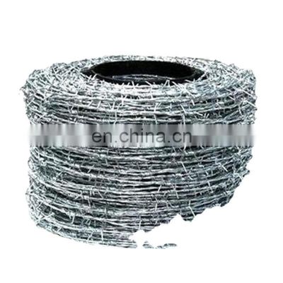 galvanized coated barbed wire coil/barbed iron wire/galvanized steel barbed wire mesh cheap farm fence